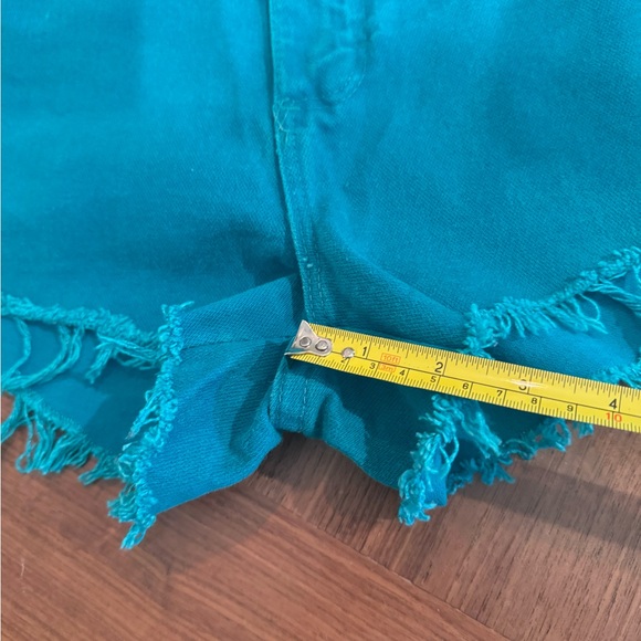 Teal wrangler cut off shorts vintage - Picture 3 of 5